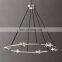 Customized Eclatant metal industrial brass glass ball round chandelier home project hotel light luxury ceiling lighting