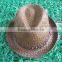Fashion natural fedora hat with black ribbon for girl