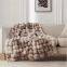 Heavy Luxury Thickened No Shedding Rabbit Faux Fur Blanket for Winter Beds Bubble Blankets Weighted Throw Blanket