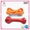 2016 fashionable real-looking soft rubber dog animal toy, bone shape dog toy