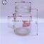 embossed clear glass mason jars with handle 100ml
