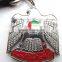 New design United Arab Emirates stainless steel falcon keychain keyring key chain ring