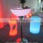 New PE Plastic Bar Table with LED light and remote YXF-6011A