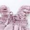 2016 Latest Design fashion baby children clothes baby girl summer sequin jumpsuit purple lace babysuit