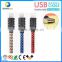 colorful micro braided usb cable Sync date and charging for Android phone
