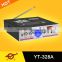 aluminum hifi audio stereo amplifier YT-328A/support mp3 USB/SD/FM