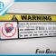 paper/pet/pp/opp durable self-adhesive warning label stickers for security