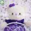 Sweet teddy bear plush toy with purple dress