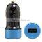5V 2.4A Colorful flat Portable Single reversible USB Port Mobile Phone Auto Car Charger