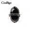 Fashion Jewelry Vintage Style Black Crystal Ring Women Wedding Party Show Gift Dresses Apparel Promotion Accessories