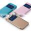 High Quality Leather Case Flip Leather Case With Half HD Open Window View For iPhone 6