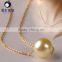 2016 new item 8--8.5mm white/golden saltwater akoya mother of pearl pendant