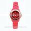 custom fancy girl quartz alloy case colorful silicone watch