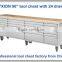 Hyxion Stainless Steel tool trolley with wheels and drawers