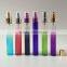 Colored 10ml empty glass tube bottle with screw aluminum sprayer