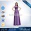 Fashion Tulle Ruche Lace Long Purple Western Women Cocktail Dresses