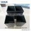Faux leather two-section-waste bin with metal inserts, Hotel waste bin