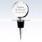 Wholesale custom logo crystal wine bottle stopper with couple name for wedding favor gift