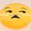 Top quality cute design certification stuffed toys custom plush cushion emoji pillows