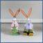 2016 best selling lovely ceramic material easter bunny