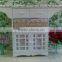 Home furniture wholesale antique storage new design cabinet with ironing board with seagrass baskets