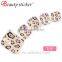 Full Cover Pedicure Toe Nail Art 24pcs Decorated Metallic Artificial Toe Nails