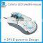 New design Colorful led breath gaming mouse with 4 adjustable dpi