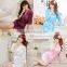 New Women Sexy Satin Lace Robe Sleepwear Lingerie Nightdress G-string Pajamas