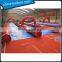 300m inflatable double lane slip slide / red color giant inflatable slideway