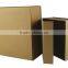 Custom print logo brown kraft paper boxes folding cardboard paper storage box
