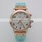 Rubber strap rose gold case geneva brand quartz mens watch fashion wrist watch 2016