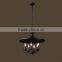 retro style black hanging candle chandelier for home hotel