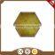 yellow hexagon wooden tray