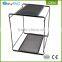 High-end desktop corner double tier black lacquer metal wire office file rack