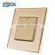 glass panel wall electronic switch 1gang 2way white