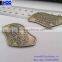 custom adhesive embossed zinc alloy furniture labels
