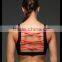 Kiteng 2016 sports bra with crisscross contrast color straps wicking fabric and padding Office In United States small minimum