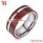 Tungsten carbide wood ring, fashion rings jewelry