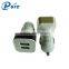 OEM colorful dual-port 2 USB port 5v 2.1a smart car charger with indication light