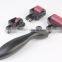 3 in 1 Derma Roller with 3 Separate Roller Heads of Different Needle Count 180c/600c/1200c for eye+face+body