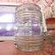 500ml round line shape clear glass material candle holder