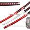 Handmade katana sword with 1095 carbon steel blade and copper tsuba JL943