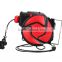 extension cord supply with auto retractable 14+1m elctric cable reel