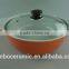 Ceramic pots for cooking color glazed with glass lid cooking pot sets