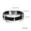 316L Mens stainless steel jewelry leather bracelet wholesale