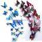 12PCS 3D Butterfly Wall Stickers Decoration Art Decorations 4 size