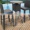 PE rattan garden bar set