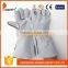 DDSAFETY Grey Cow Split Welding With Reinforced On Palm+Thumb+Forefinger