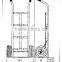 Hand trolley for climbing stairs with six wheel HT1312