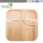 Manufacturer direct selling foreign trade export of high quality bamboo tea snack dish square green bamboo plates